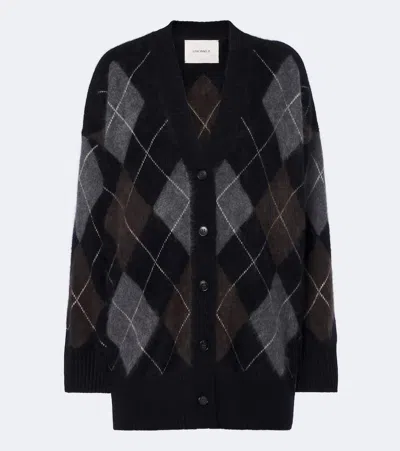 Lisa Yang Elaria Argyle Cashmere Cardigan In Multi
