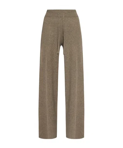 Lisa Yang Elastic Waist Casual Pants In Brown