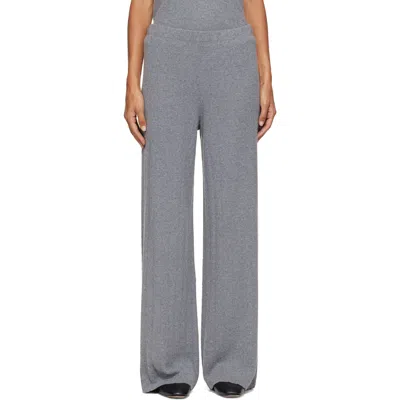 Lisa Yang Elastic Waist Casual Pants In Gray