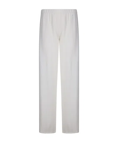 Lisa Yang Elastic Waist Casual Pants In White