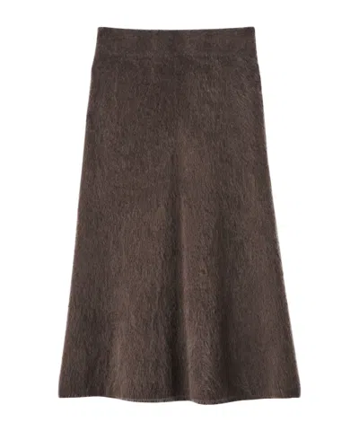 Lisa Yang Asta Iconic Cashmere Skirt In Brown