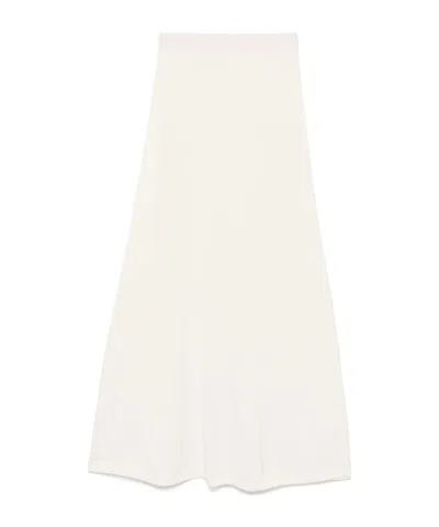 Lisa Yang Elastic Waist Skirt In White