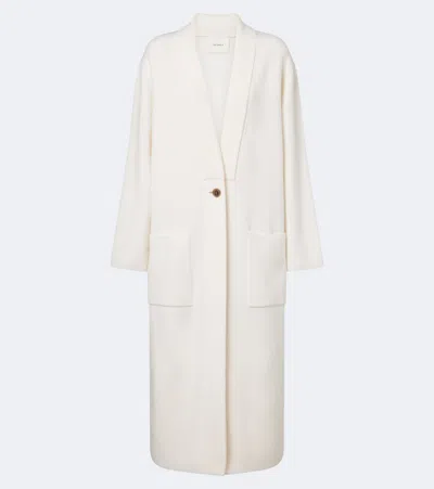 Lisa Yang Emei Cashmere Coat In White