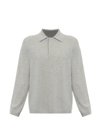 Lisa Yang Emil Cashmere Polo Shirt In Gray