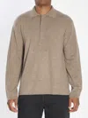 Lisa Yang Emil Cashmere Polo Sweater In Brown