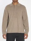 Lisa Yang Emil Cashmere Polo Sweater In Brown
