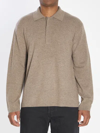 Lisa Yang Emil Polo Sweater In Brown