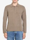Lisa Yang Emil Polo Sweater In Brown