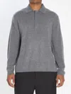 Lisa Yang Emil Cashmere Polo Shirt In Gray