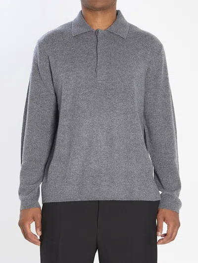 Lisa Yang Emil Polo Sweater In Gray