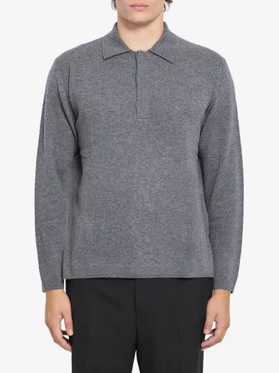 Lisa Yang Emil Polo Sweater In Gray