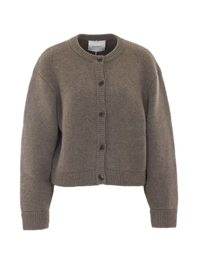 Lisa Yang Emmylou Crewneck Cardigan In Brown