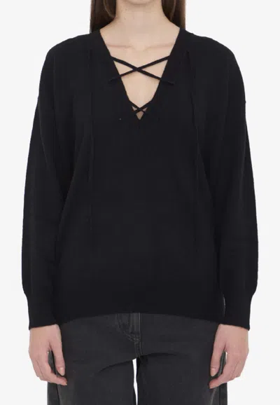 Lisa Yang Erna V-neck Cashmere Sweater In Black