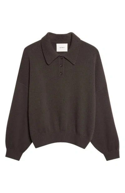 Lisa Yang Etta Cashmere Polo Sweater In Brown