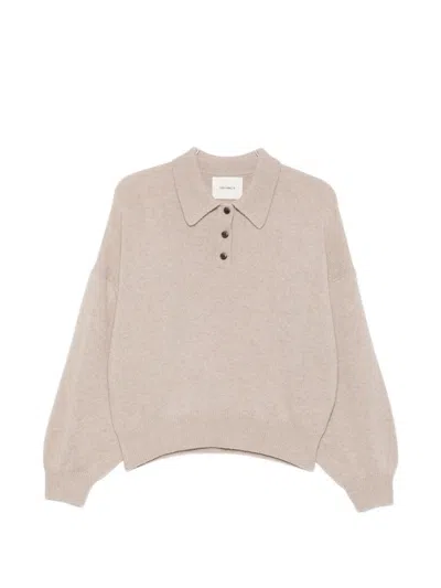 Lisa Yang Etta Polo With Cashmere Buttons In White
