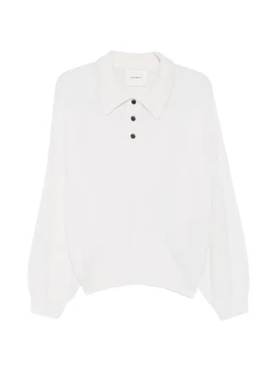 Lisa Yang Etta Polo-collar Sweater In White