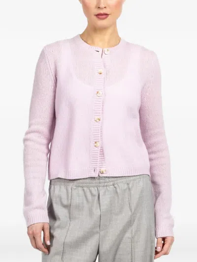 Lisa Yang Felicia Buttoned Cardigan In Pink