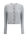 Lisa Yang Felicia Button-front Cashmere Cardigan In Gray