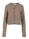 Lisa Yang Felicia Cardigan Knitwear Violet In Brown