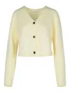 Lisa Yang Filippa Cream Cashmere Cardigan In Crema