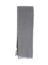 Lisa Yang Finely Knit Grey Scarf With Minimalist Design In Gray