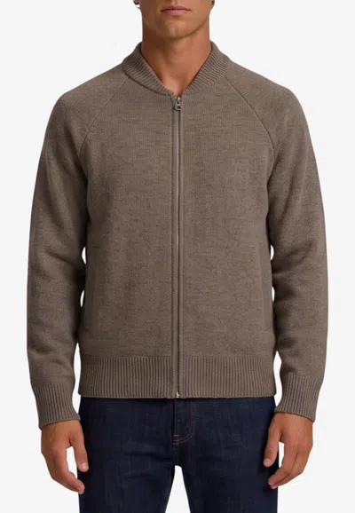 Lisa Yang Fionn Zip-up Cashmere Cardigan In Brown