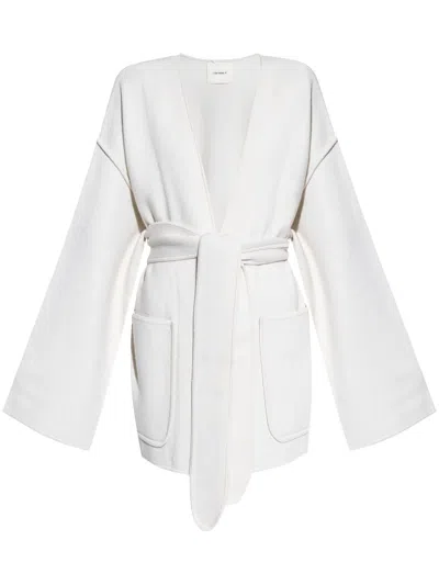 Lisa Yang Fiora Organic Cashmere Cardigan In Beige