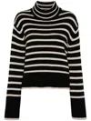 Lisa Yang Fleur Striped Cashmere Sweater In Black/sand Stripes