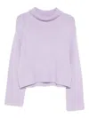 Lisa Yang Fleur Roll-neck Sweater In Purple