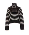 Lisa Yang Fleur Striped Cashmere Sweater In Black
