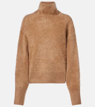 Lisa Yang Florel Cashmere Turtleneck Sweater In Brown