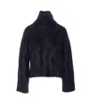 Lisa Yang Floren High-neck Sweater In Blue