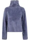 Lisa Yang Women "floren" Turtleneck Sweater In Purple