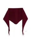 Lisa Yang Triangular Scarf In Burgundy