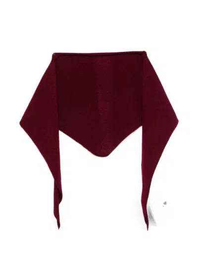 Lisa Yang Triangular Scarf In Burgundy