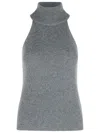 Lisa Yang 'freya' Graphite Cashmere Top In Gray