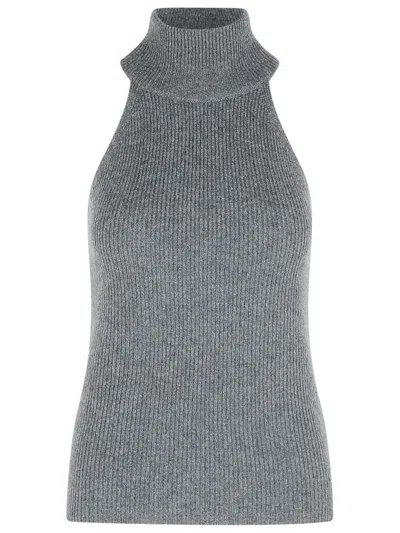 Lisa Yang 'freya' Graphite Cashmere Top In Gray