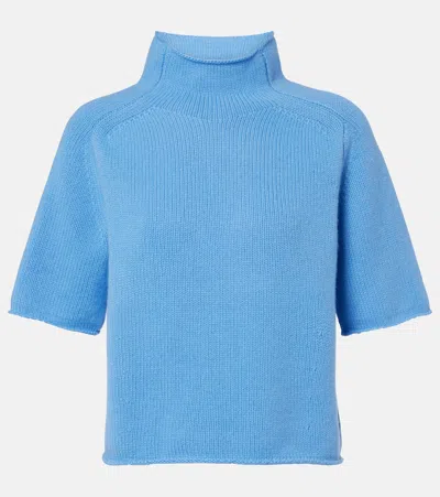 Lisa Yang Fride Cashmere Turtleneck Sweater In Blue