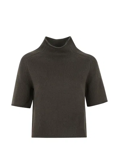 Lisa Yang Fride High-neck Short-sleeve Top In Green