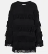 Lisa Yang Fringed Cashmere-blend Sweater In Black