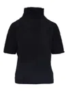 Lisa Yang Fuzzy Turtleneck Top In Black