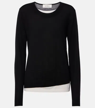Lisa Yang Gabie Cashmere Sweater In Black/ivory