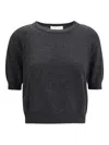 Lisa Yang Genevra Puff-sleeve T-shirt In Gray