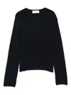 Lisa Yang Georgie Long-sleeve Crew-neck Top In Blue