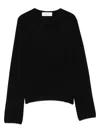 Lisa Yang Georgie Long-sleeve Crew-neck Top In Black