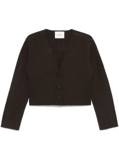 LISA YANG WAFFLE KNIT CROPPED CARDIGAN