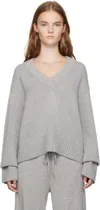 Lisa Yang Gray Aletta Sweater In Do Dove Grey