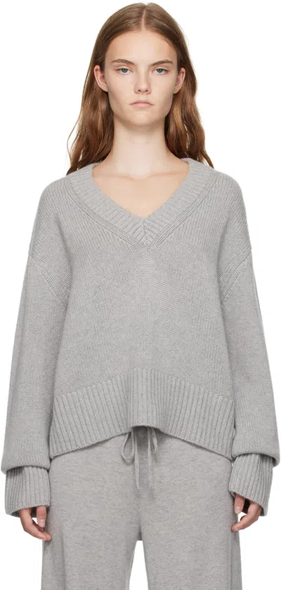 Lisa Yang Gray Aletta Sweater In Do Dove Grey