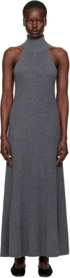 Lisa Yang Gray Amannda Maxi Dress In Gr Graphite