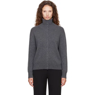 Lisa Yang Gray Denie Cardigan In Graphite